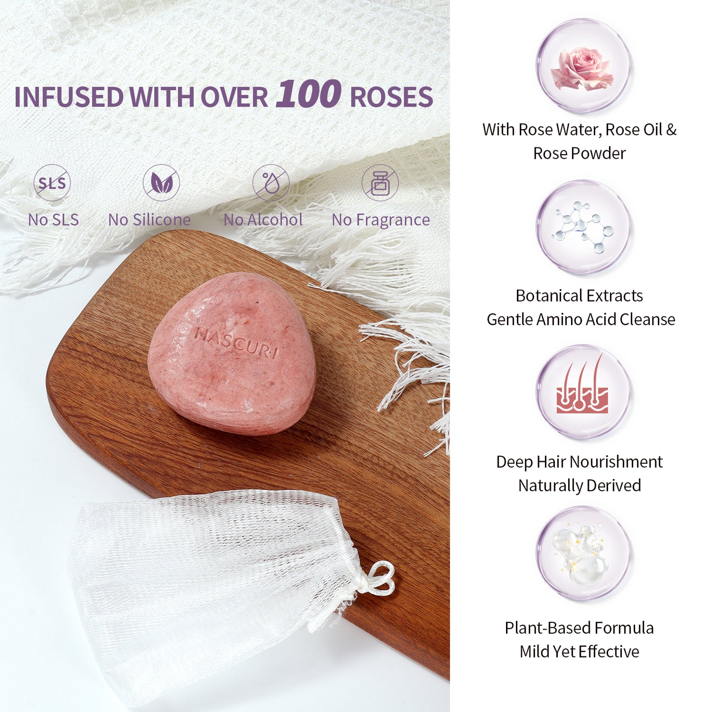 Rose Garden Shampoo Bar Artisan pH Balance Formula™